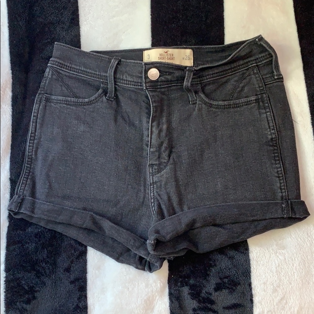 Black High Waisted Hollister Shorts